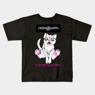 black metal ist paws Kids T-Shirt
